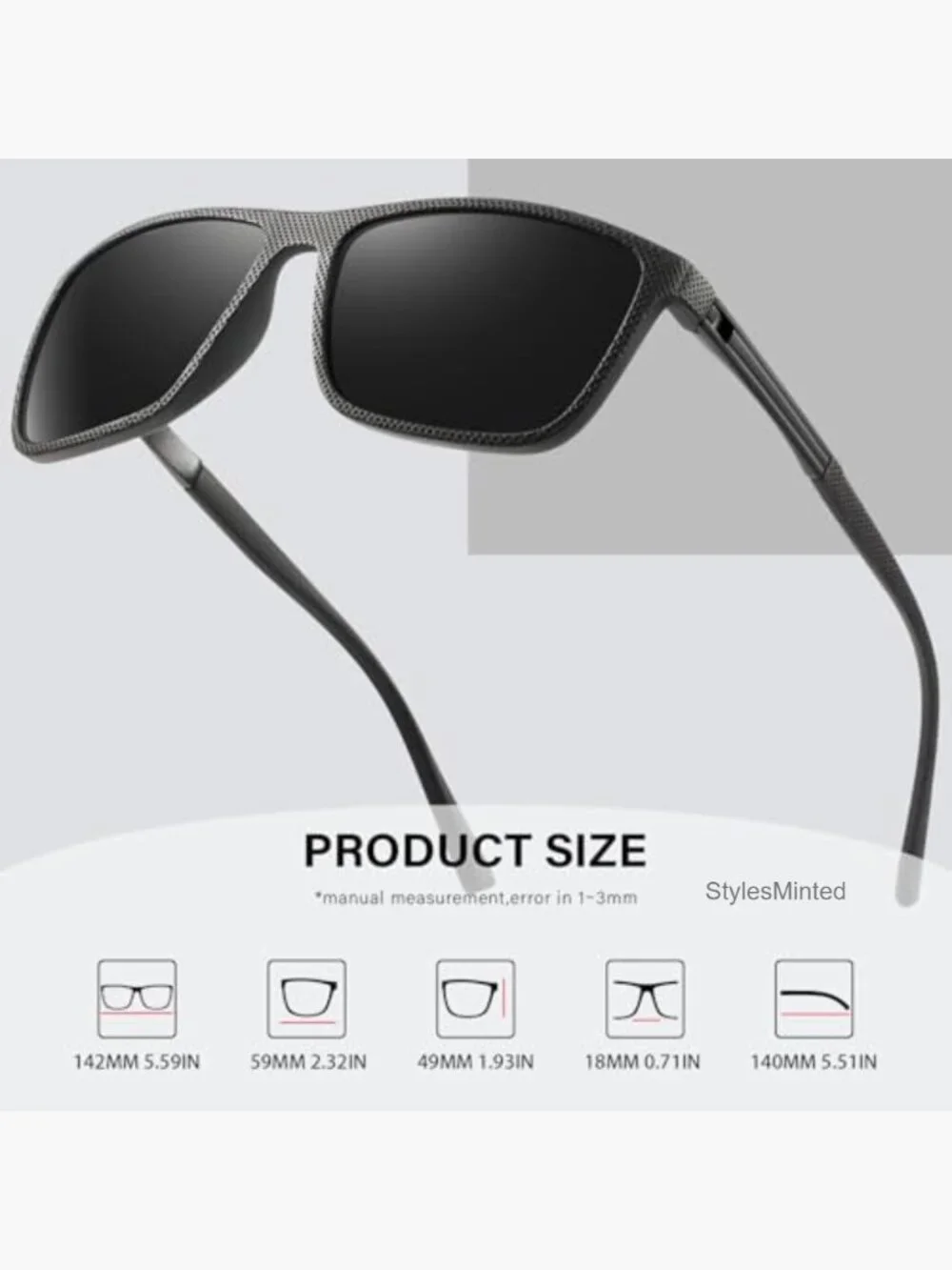 Men's Polarized Sunglasses UV Protection Driving Fishing Golf Lightweight